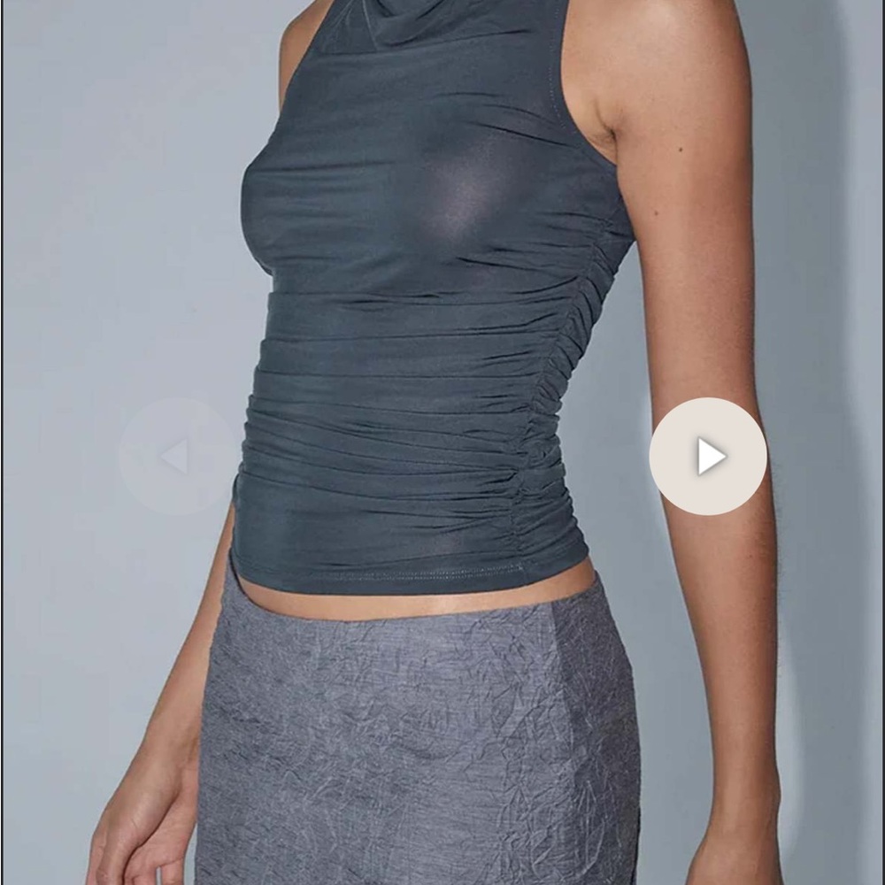 Paloma Wool Dark Green Sheer Vamos Tank Top